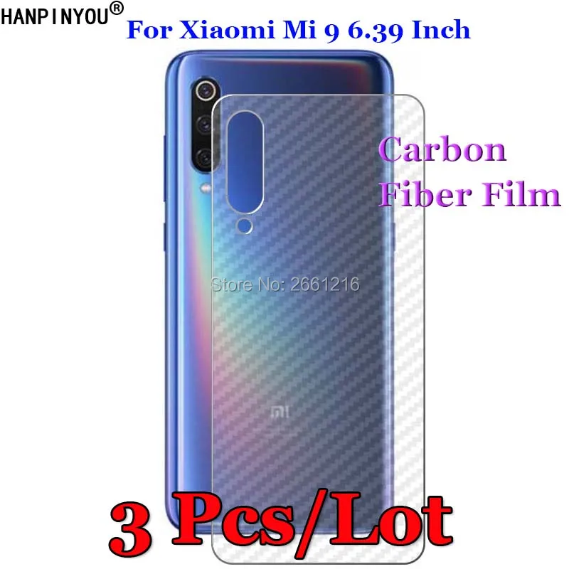 3 шт./лот для Xiaomi Mi 9 Mi9 6 39 дюйма 3D противоскользящая задняя пленка из прозрачного