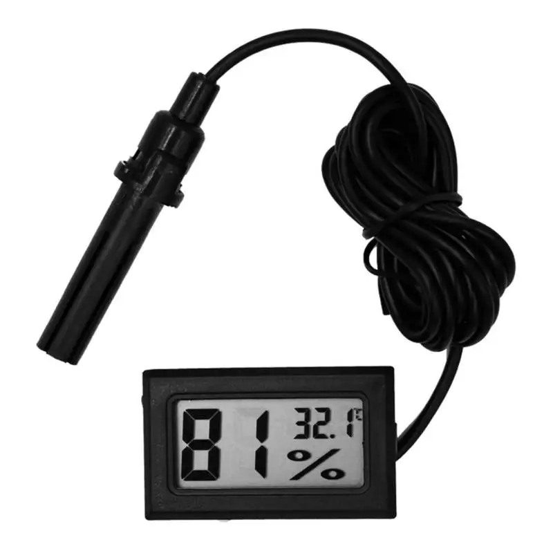 

1.5V Indoor Outdoor Mini LCD Digital Thermometer Hygrometer Temperature Humidity Meter with Probe Thermometer