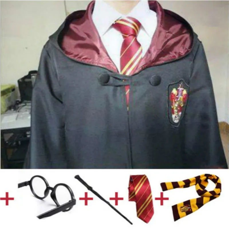 Волшебный плащ костюм для косплея халат галстук шарф Ravenclaw Gryffindor Hufflepuff Slytherin
