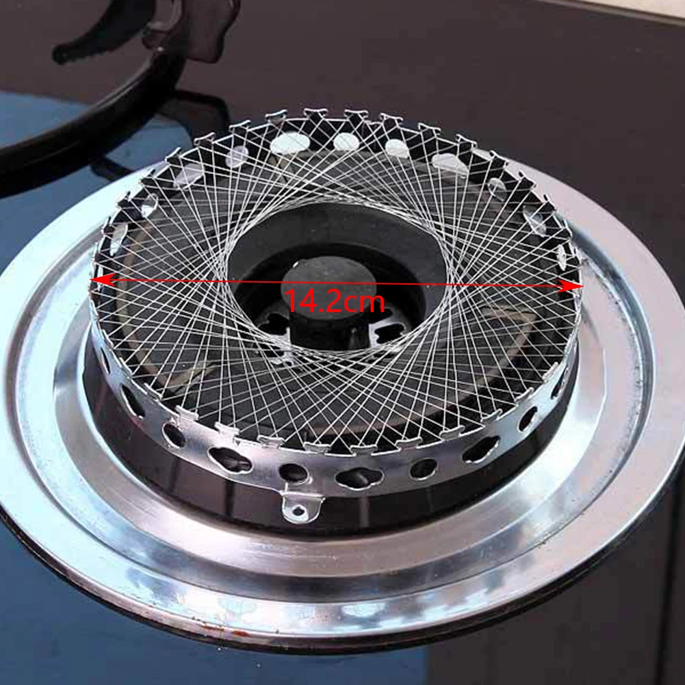 Круглая сетка для газовой плиты из нержавеющей стали энергосберегающая плита ветрозащитная металлическая проволочная Крышка Чехол адаптер для кухонных принадлежностей