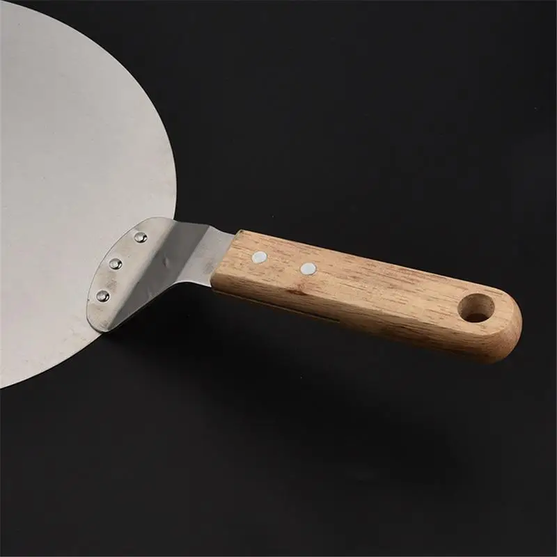 Newly Stainless Steel Pizza Peel Shovel with Wooden Handle Cake Shovel Baking Tools Cheese Pizza Shovel tool