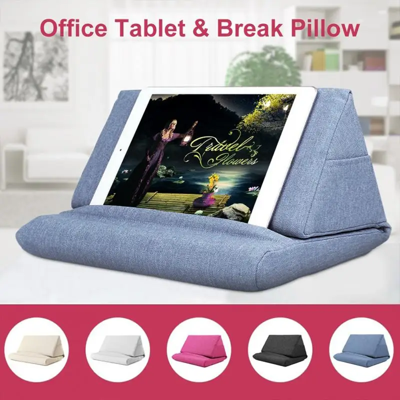

Multicolor Portable Laptop Tablet Pouch Storage Foldable Tablet Pillow For iPad Stand Holder Foam Lap Rest Cushion Home Office