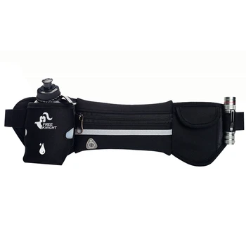 

NEW-Free Knight Running Hydration Belt,Women Men Sport Running Hip Waist Bag,Waterproof Jogging Gym Waist Pack With Water Bott