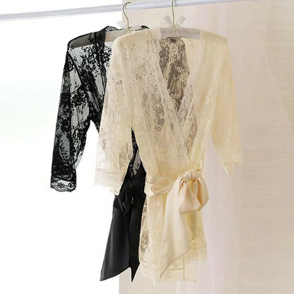 

2019 New Style Fashion Hot Women See Through Long Sleeve Sheer Solid Long Beach Cover-Ups Swim Cover-Ups