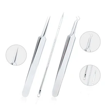 3 шт. инструменты для ухода за кожей Очиститель пор угрей Remover Прыщ Remover Tool Cleaner Remove очищающее средство против прыщей угрей ance пинцет
