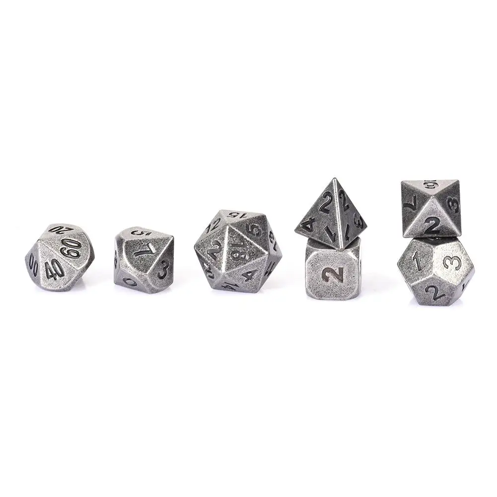 

Dungeons & Dragons 7pcs/set Creative RPG Game Dice D&D Metal Dice DND Different Color