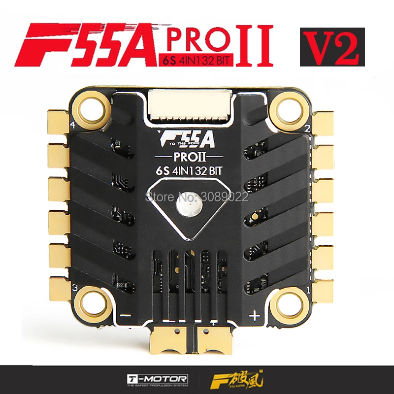

Updated Version T-motor F55A PROII V2 6S 4 In 1 ESC BLHELI_32 DSHOT1200 FPV Brushless ESC with 5V BEC ESC for FPV Racing Drone