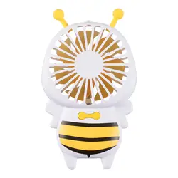 Best милый бесшумный ультра тонкий заряжаемый мини-вентилятор 7 цветов Ночная портативный Пчелка вентилятор Ручной USB Красочный веер подарки