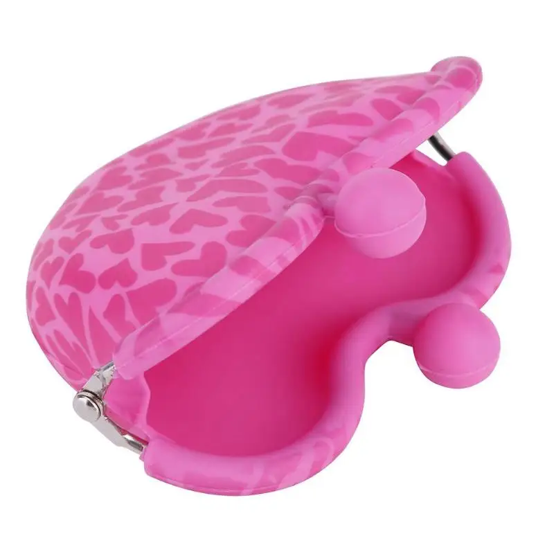 Heart Shape Coins Purse Sweet Cute Creative Women Girls Silicone Mini Heart Clip Hasp Key Coin Holder Wallet Kids Wallets Gifts