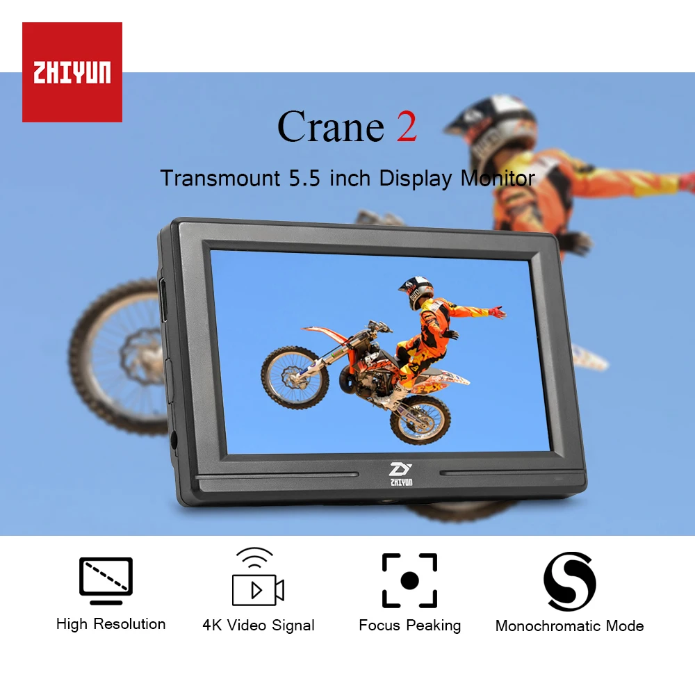 

Zhiyun Crane 2 Transmount 5.5 Inch Display Camera Monitor With HDMI Input Output 1080P IPS Full HD For Gimbal Stabilizer