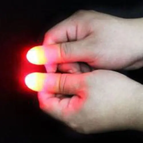 

2Pcs party Luminous Toy Magic Light Up Glow Thumbs Fingers Trick Appearing Light Close Up