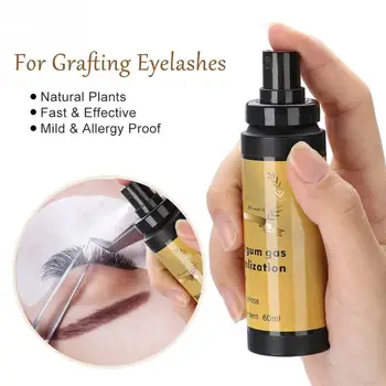 

60ml Anti-allergic Grafting Eyelashes Spray Black Glue Gas Neutralizer Eyelashes Extension Tool