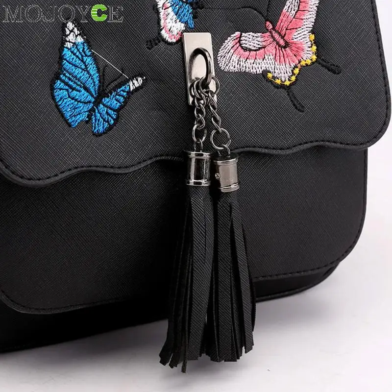 MOJOYCE модный рюкзак набор сумок из 4 предметов Для женщин и девочек с отделкой "Бабочка" школьная сумка с кисточкой на плечо Горячая дропшиппинг