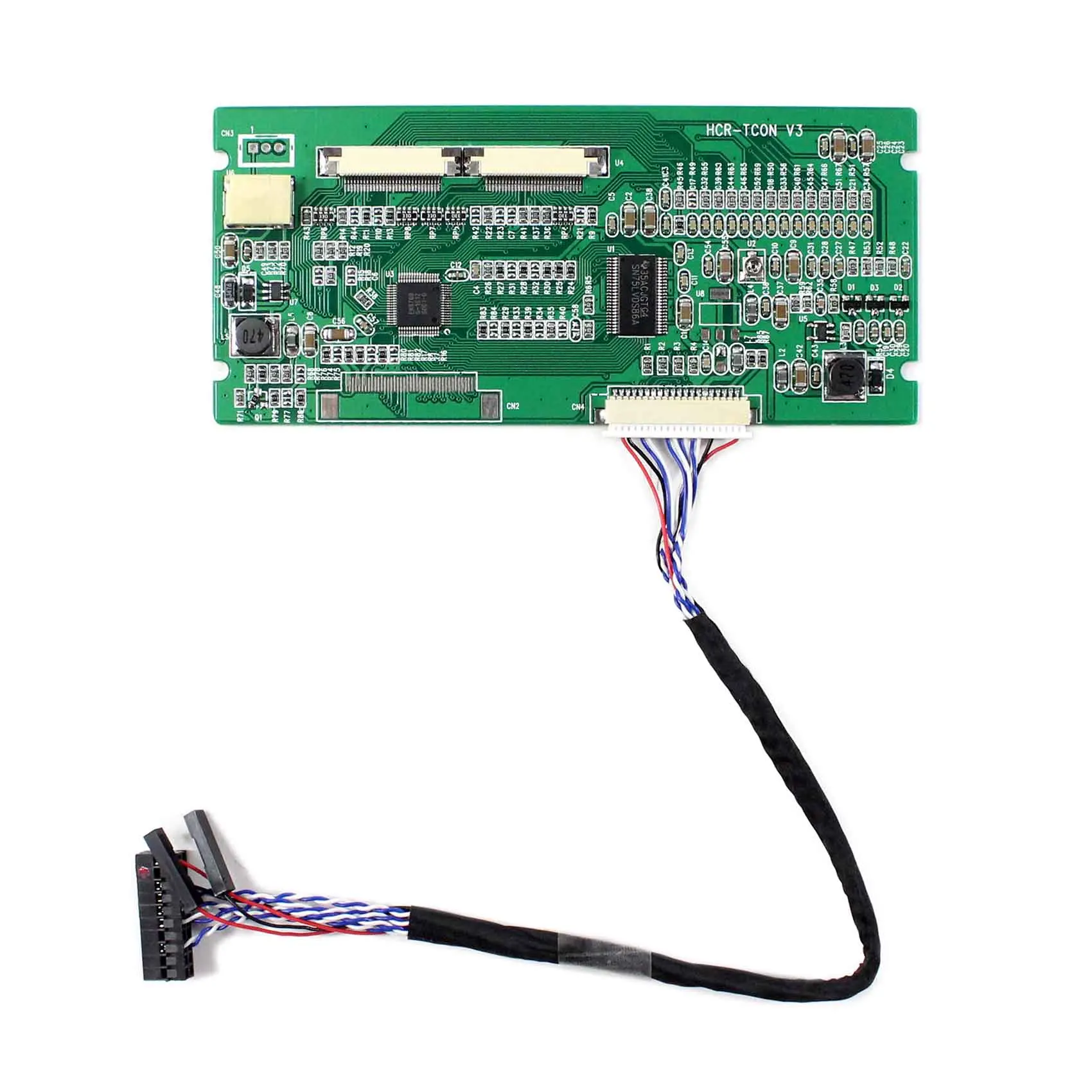 

LVDS to TTL Tcon Board 2x30pin TTL signal HCR-TCON N3 800x480 Work for AT080TN42 AT102TN03 20Pin LVDS signal