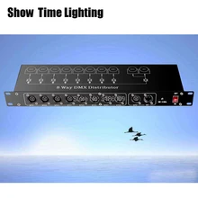 Хорошее качество dmx сплиттер контроллера сценический светильник разделитель усилителя сигнала 8 способ DMX Дистрибьютор для сценического оборудования шоу время