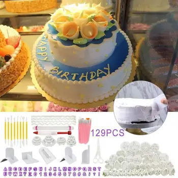 

Cake Dessert Decoration Tool Kit ABS Plastic Fondant Cake Baking Decorating Equipment Non-Stick Sugarcraft Plunger Cutter Moulds