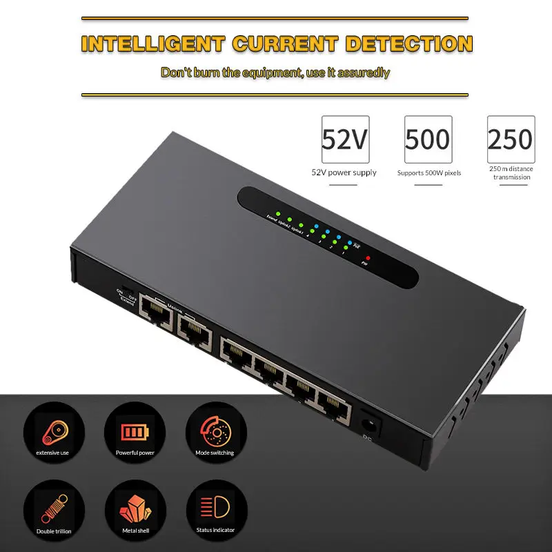 Сетевой коммутатор Diewu 6 портов Ethernet 10/100 Мбит/с 4 порта|Сетевые коммутаторы| |
