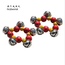 ОРФ Мир деревянной бисера колокольчик на запястье ручной игрушки с колокольчиками колокольчики младенцев Дошкольное раннее образование поставки