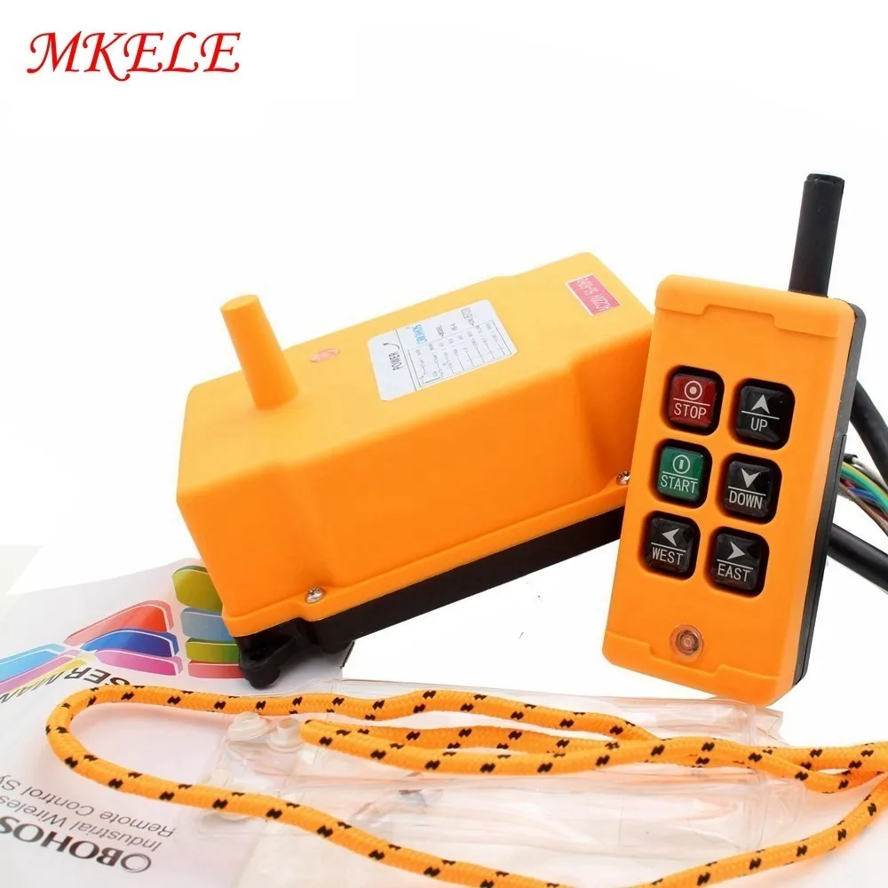 

Wireless Transmitter Push Button Switch MKHS-6 PA66 422.4-438MHz Crane Industrial Remote Control Free Shipping