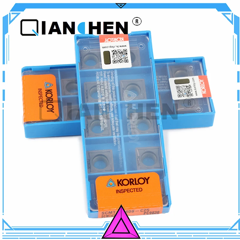 

Original KORLOY SCMT120408-C25 PC9030 (10pcs/lot) Cutting tools insert
