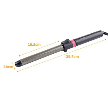 

Hair Curler Curling Wand Iron Rotatable Hair Styler Wet&Dry Tongs Curly Hair Styling Tools Temperature Adust 22Mm(Us Plug)