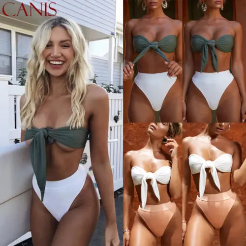 

2pcs Bikini Set Bra Swimwear Bandage Woman Bandage Costume Summer Bathing Suit