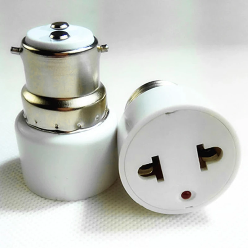 

High Quality B22 Lights Socket UK US EU Plug Converter For Home studio fluorescent lamps B22 Light Socket