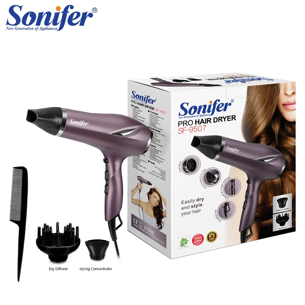 

2300W Best Professional Hair Dryer Brush Household Electric Blow Dryer Hot And Cold Wind Salon Equipment Sonifer