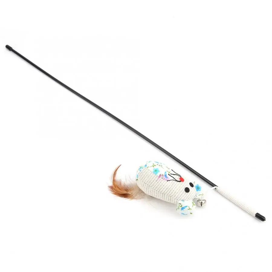 Hot Pet Cat Toy Newly Design Bird Feather Plush Plastic Toy for Cats Cat Catcher Teaser Toy Free Shipping