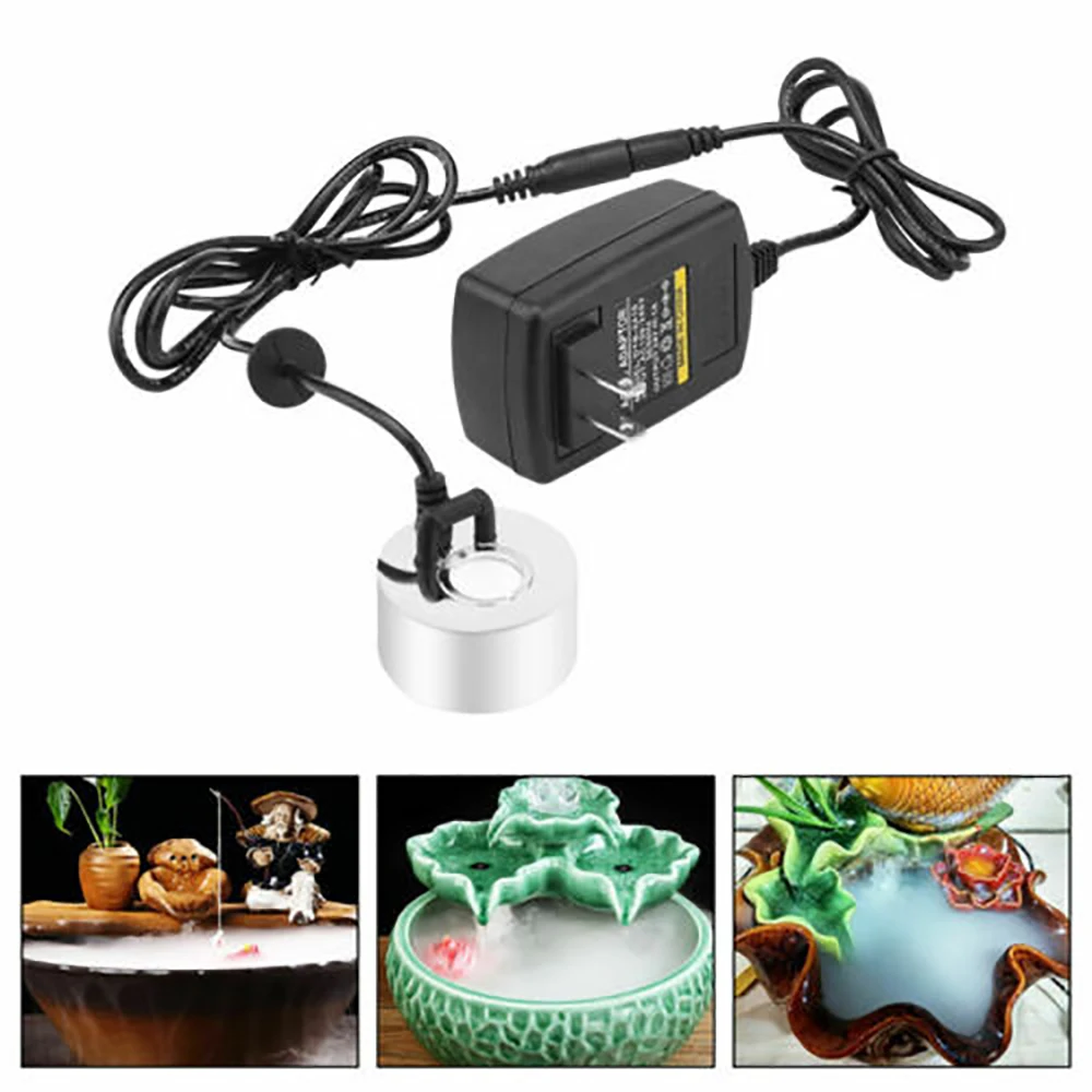 

New Ultrasonic Negative Ion Atomizer Garden Sprinklers Lightless Humidification For Fish Tank Bonsai Rockery Foggy Landscape