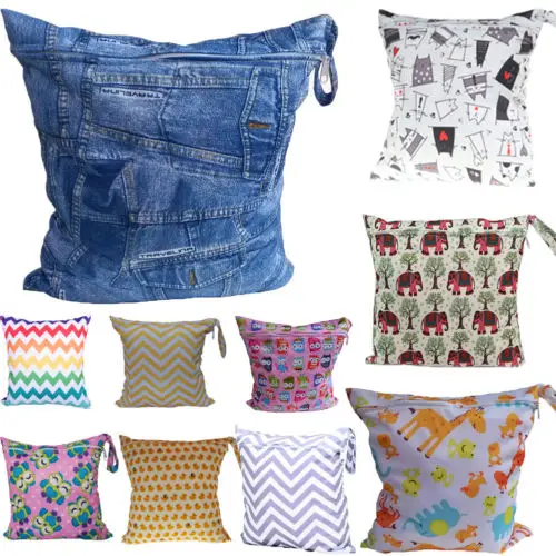

Waterproof Infant Zip Wet Dry Bag for Baby Cloth Diaper Nappy Pouch Reusable Storage Bags