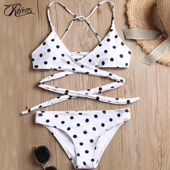 

Urifens Biquinis Feminino 2019 Summer Dot Print Sexy Push Up Bikinis Mujer Beach Swimwear Women Swimsuit Stroje Kapielowe LJN40