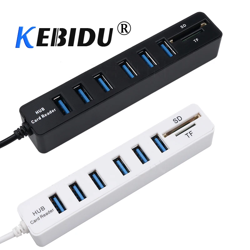 Разветвитель Kebidu на 6 USB портов высокоскоростной разветвитель с 3 портами 2 0 и