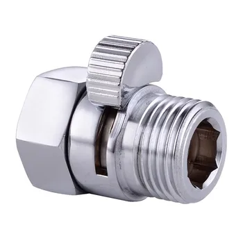 

1Pcs G 1/2 Male and Female Copper Shower Head Shut-Off Valve Quick Open Adapter Valves Flow Regulator Chrome Finish Water Saver