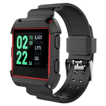 

TPU Resilient Protective Case with Strap Bands Replacement for Fitbit Ionic Smart Watch