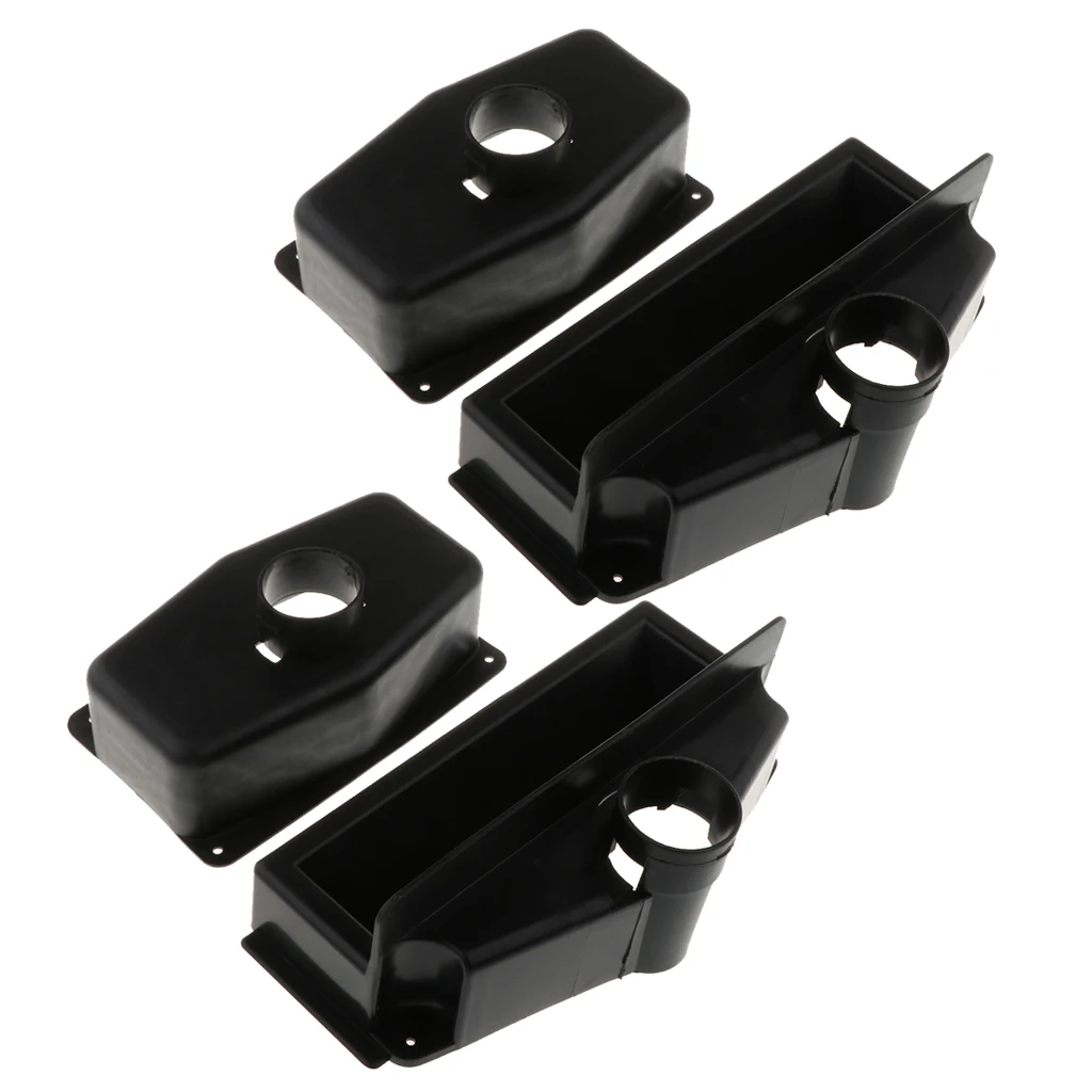 

(Pack of 2) Foosball Ball Pitch Collecting Box for Standard 1.4m Table - Table Football Supplies - Black