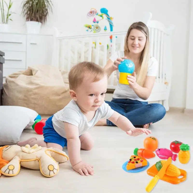 

24pcs Cutting Fruit Vegetable Toy Set Kitchen Pretend Play Kids Toys Children's Kitchen Kawaii Educational Puzzle Toys Gift