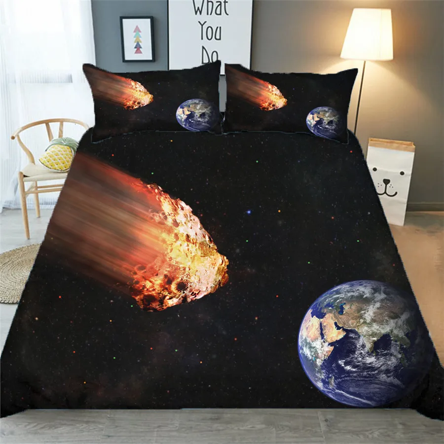 

Bedding Set 3D Printed Duvet Cover Bed Set Starry Galaxy Home Textiles for Adults Bedclothes with Pillowcase #XK10