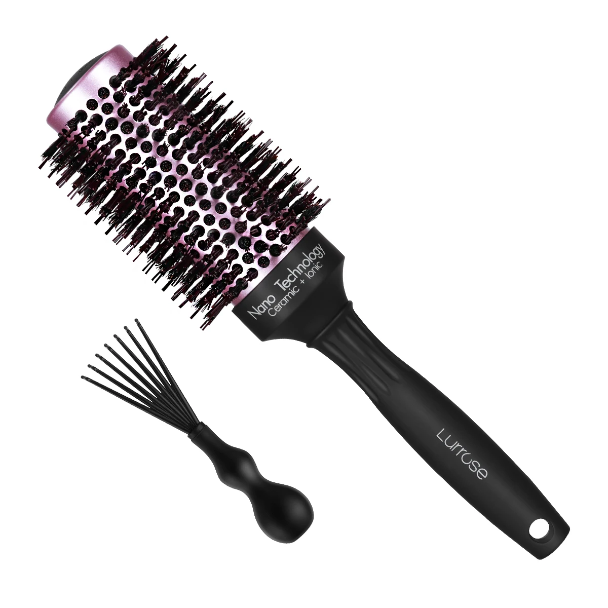 1PC Roller Hair Brush Natural Boar Bristles Round Nano ...