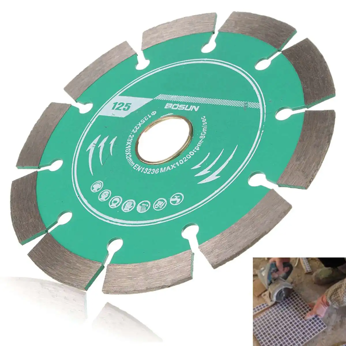 1 шт. 125 мм Алмазная пила из металлического сплава диск для резки бетона мраморной кладки плитки толщина 2 мм Инженерная резка