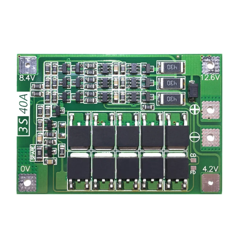 3S 40A для отвертки 12V li-ion 18650 Bms Pcm Защитная плата для батареи Bms Pcm с балансом Liion батарейный блок модуль