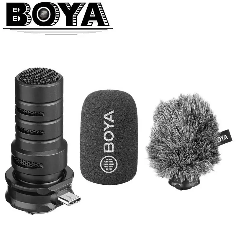 

BOYA Type-c Direct Plug-in Heart Microphone For Android System Microfono With Foam Windscreen Mikrofon Microfone