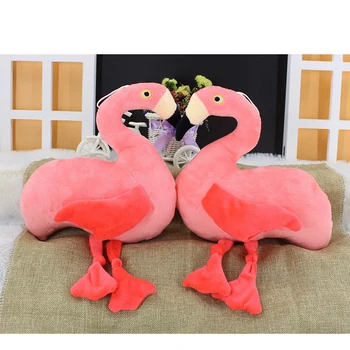 

25cm Chinese cheap plush rose pink flamingo stuffed cartoon animal keychain cute doll toys for home decor baby gifts for kids