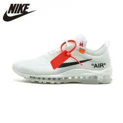 NIKE Air Max 97 OG Off White для мужчин кроссовки оригинальный Новое поступление Air подушки Спорт Спортивная обувь # AJ4585-100