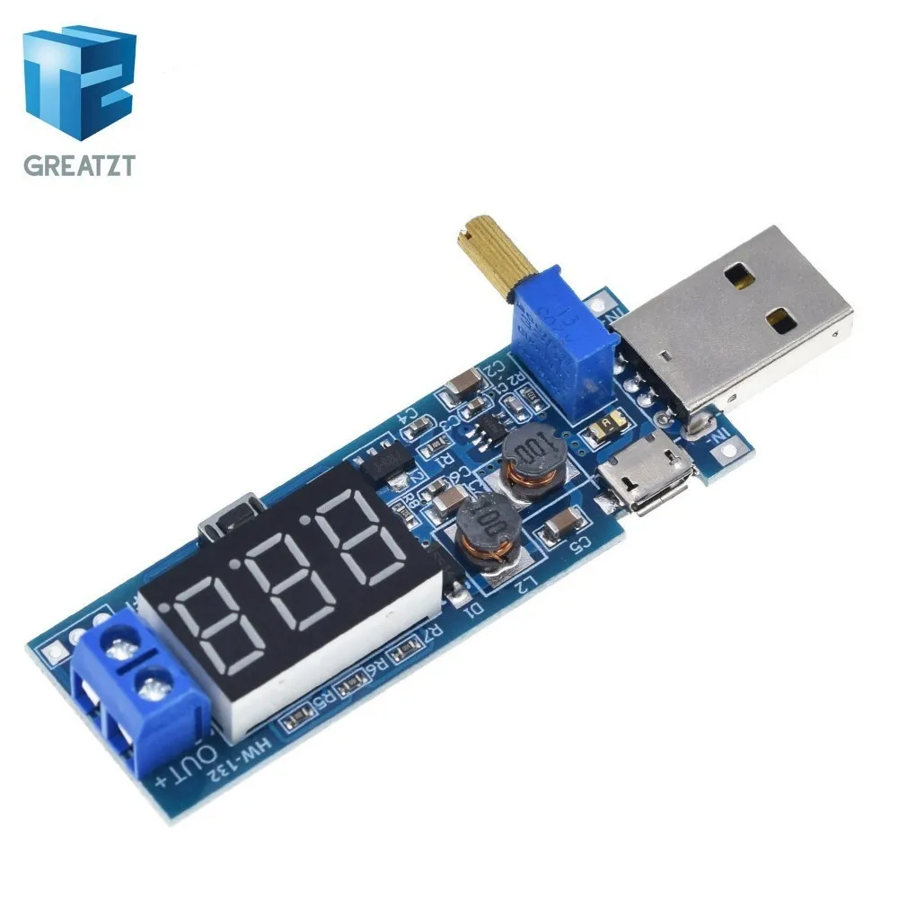 

DC-DC 5V to 3.5V / 12V USB Step UP / Down Power Supply Module Adjustable Boost Buck Converter Out DC 1.2V-24V