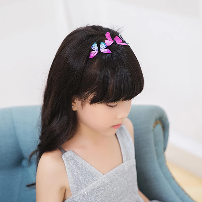 

Cute colorful butterfly hair band handmade gift girl princess headdress seaside hair scrunchies animal design hair accessories