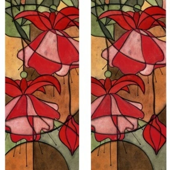 2 Up Stain glass Floral II постер печать Джейсона Higby (13x19)|Таблички и знаки| |