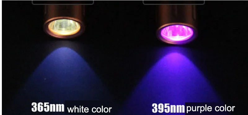 Зум УФ светодиодная вспышка светильник 365nm 395nm фиолетовый фонари лампы
