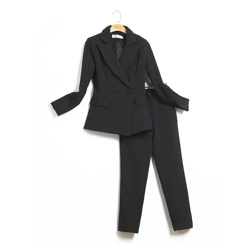 Black Friday Women white Slim Pant Suits Female suit dress Notch Lapel Women's Business Office Tuxedos Jacket+Pants Ladies Suit