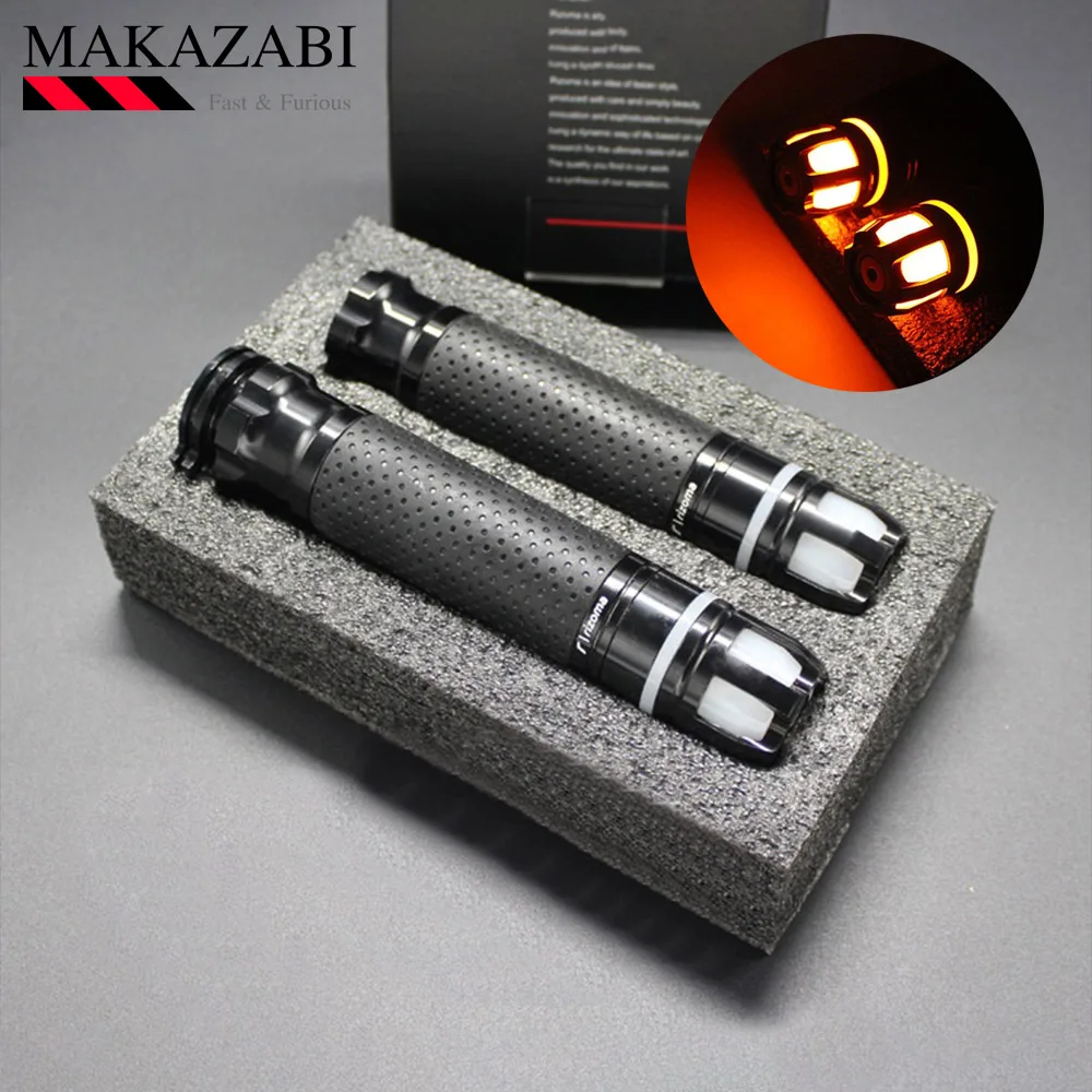 

Universal 22mm 7/8" led grips motorcycle handlebar grips For YAMAHA mt07 xvs 950 mt-125 smax 150 xj6 diversion f fz10 etc.